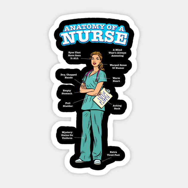 Anatomy of a Nurse Sticker by Namio